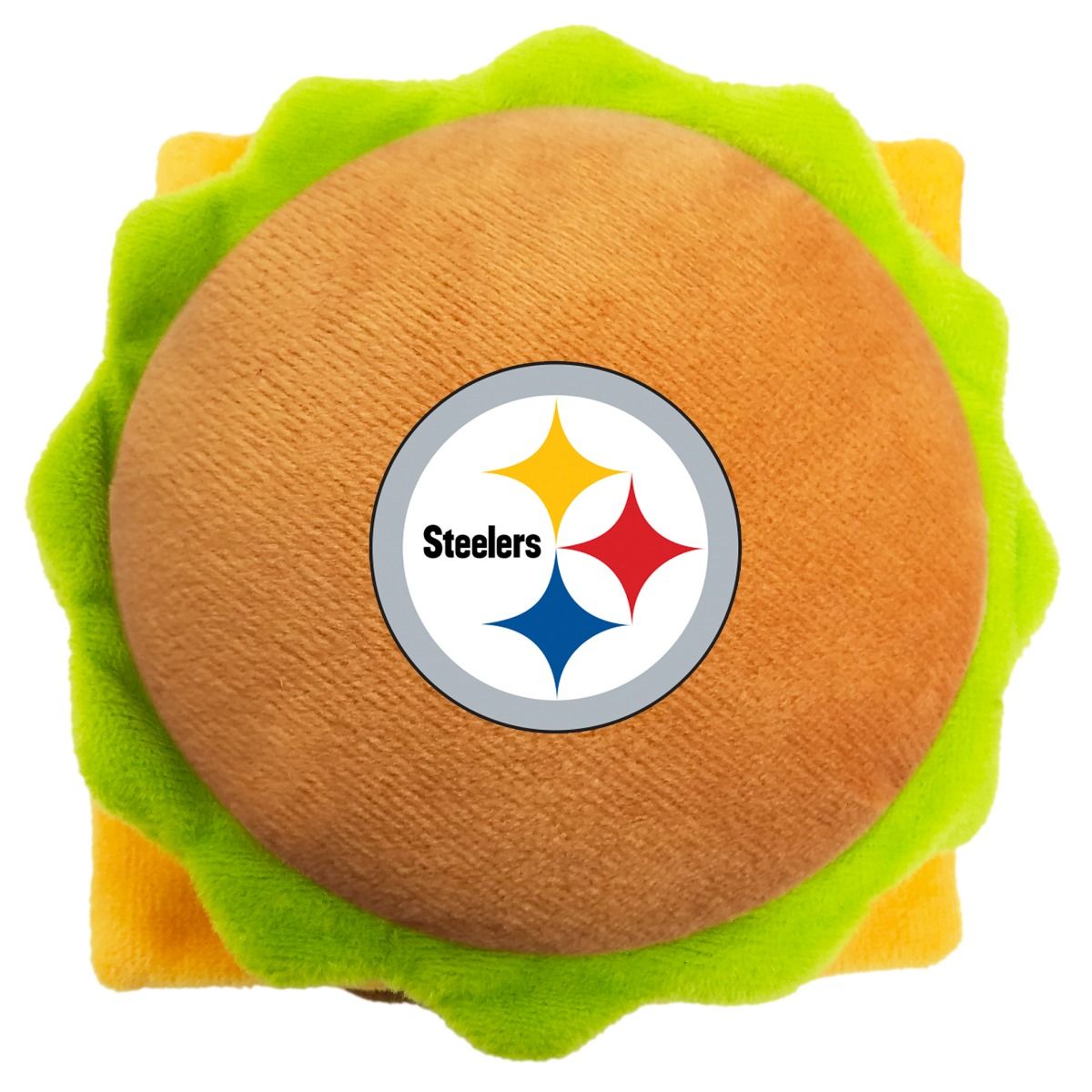 Pittsburgh Steelers Plush Hamburger Pet Toy