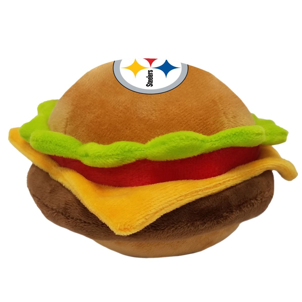 Pittsburgh Steelers Plush Hamburger Pet Toy
