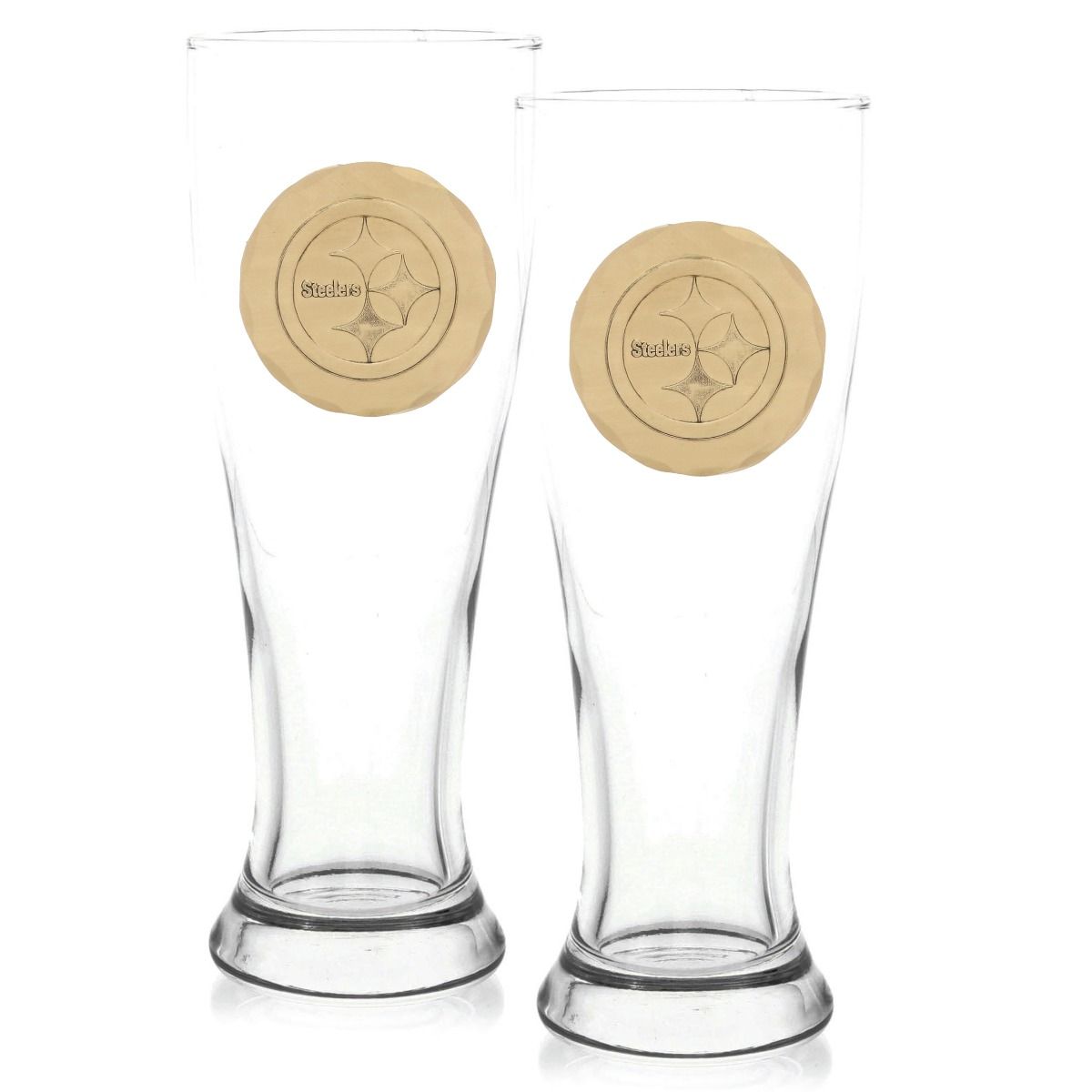 Pittsburgh Steelers Wendell August Forge 2-Piece Bronze Pilsner Set with Collectible Box 2 Pittsburgh Steelers Wendell August Forge 2-Piece Bronze Pilsner Set with Collectible Box