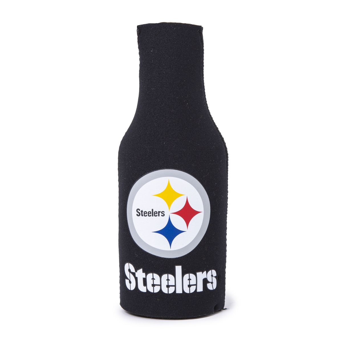 Pittsburgh Steelers Black Logo/Wordmark Bottle Coolie