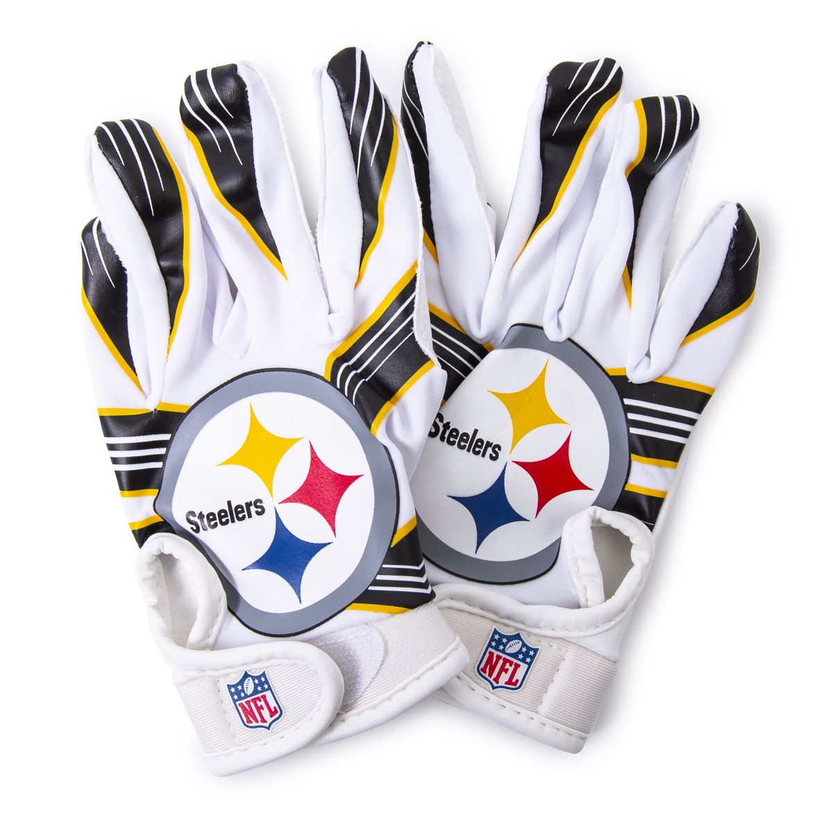 Pittsburgh Steelers Youth White Receiver Gloves
