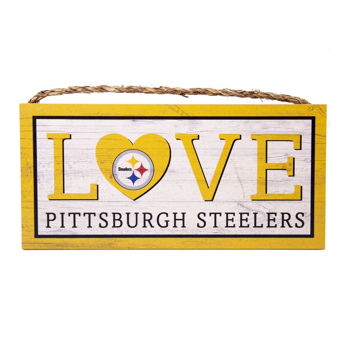 Pittsburgh Steelers Love Wood Sign