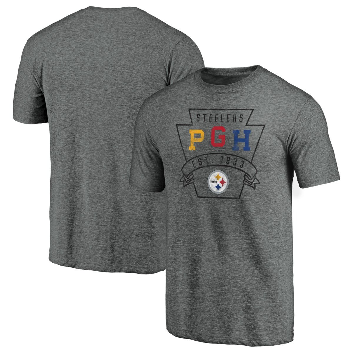 Pittsburgh Steelers Men's Established Crest Short Sleeve T-Shirt 3 Pittsburgh Steelers Men's Established Crest Short Sleeve T-Shirt