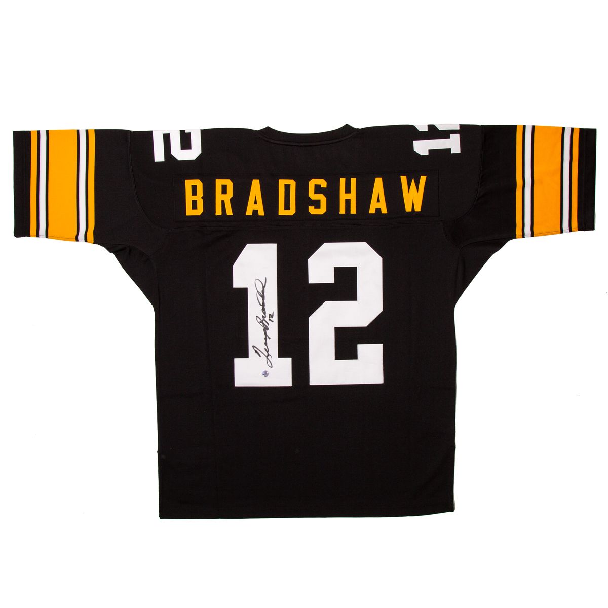 Pittsburgh Steelers #12 Terry Bradshaw Autographed Mitchell & Ness Authentic Jersey