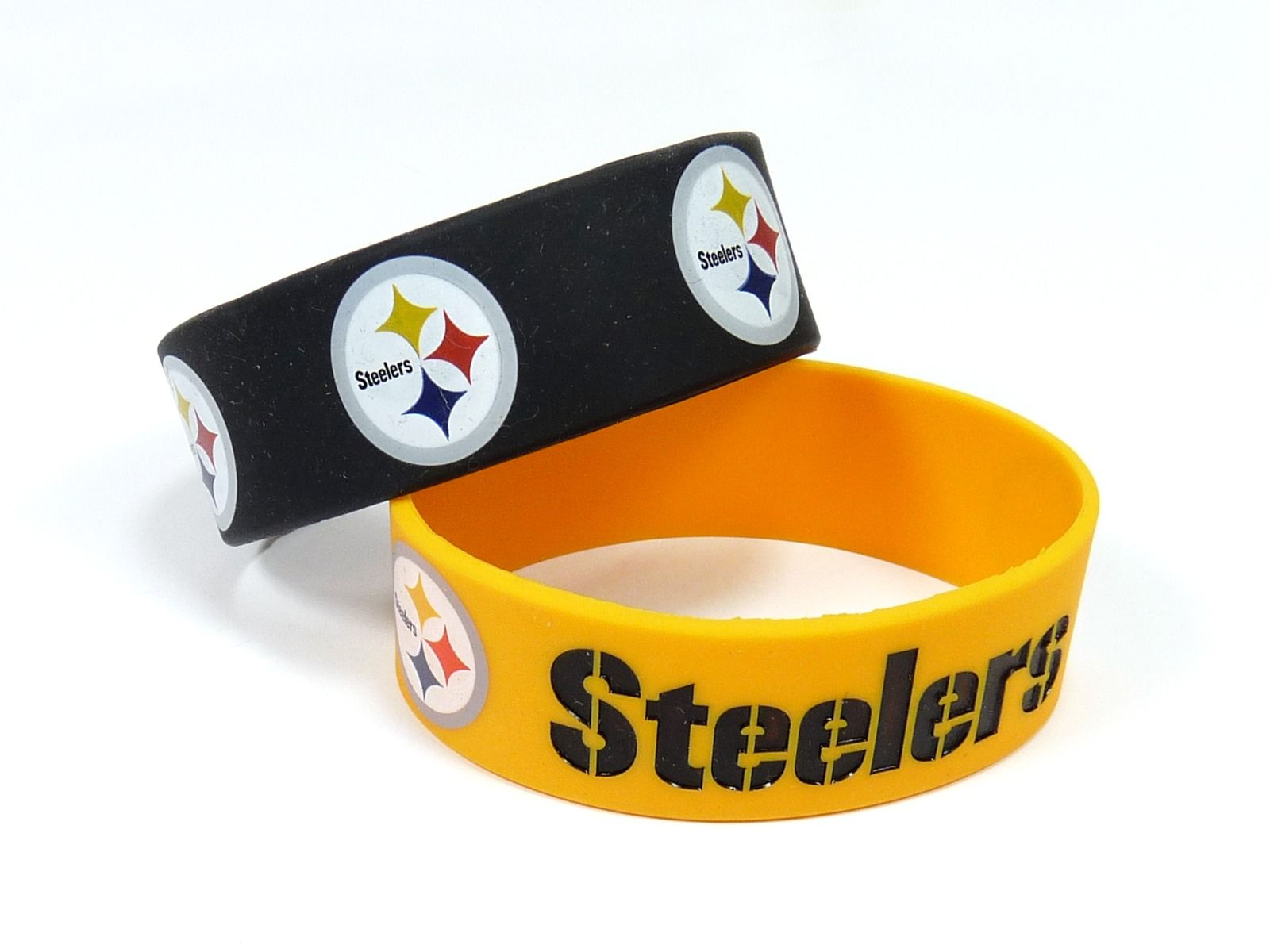 Pittsburgh Steelers Wide Bracelets - 2 pack