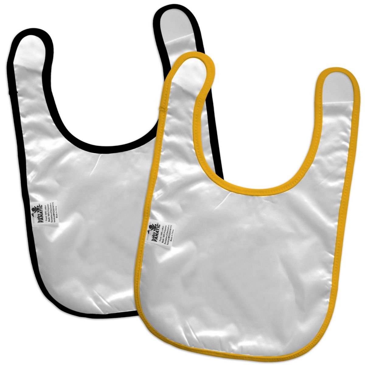 Pittsburgh Steelers Black and Gold Baby Bibs - 2 pack