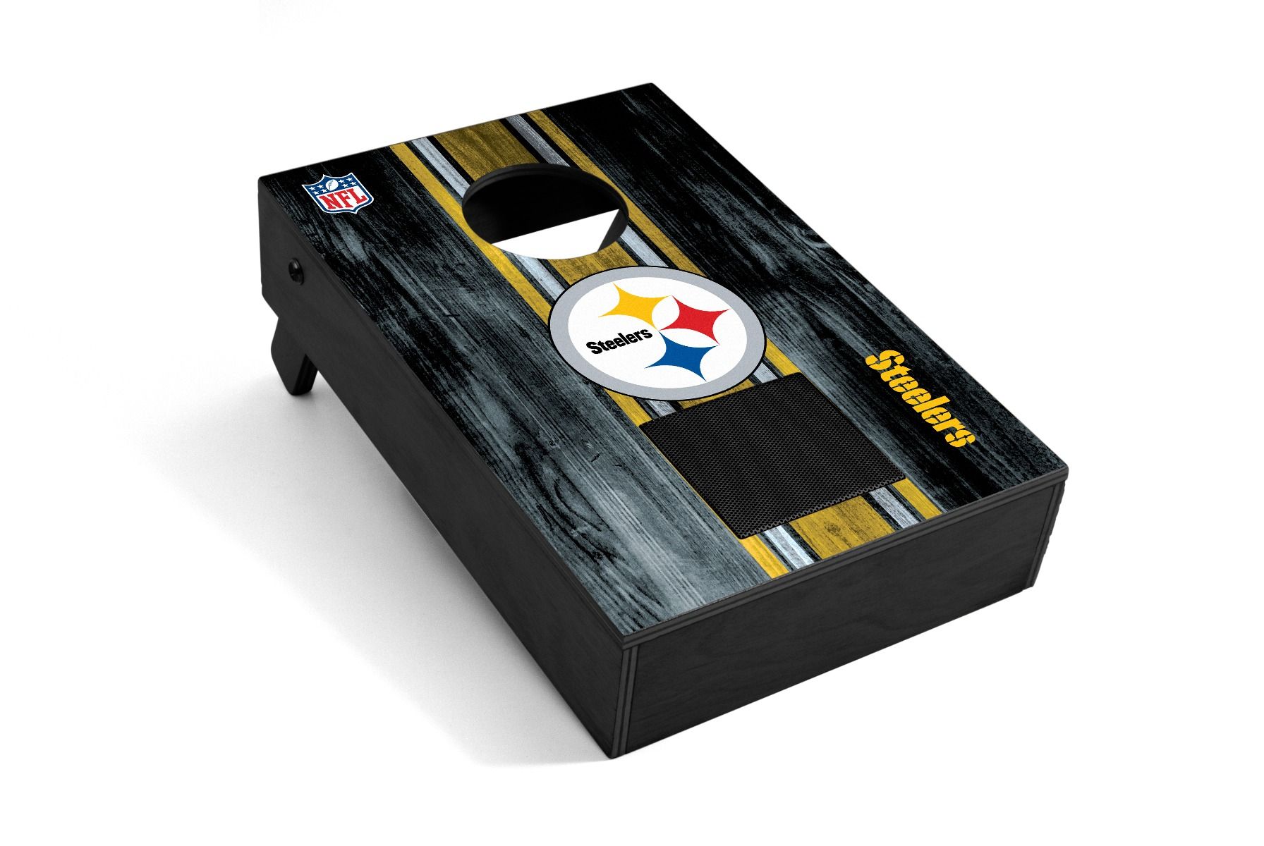 Pittsburgh Steelers Desk Mini Cornhole with Bluetooth Speaker