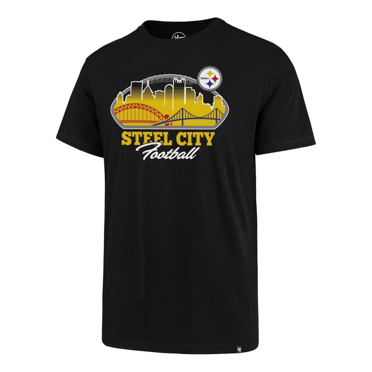 Pittsburgh Steelers '47 Brand City Scape Super Rival Short Sleeve T-Shirt
