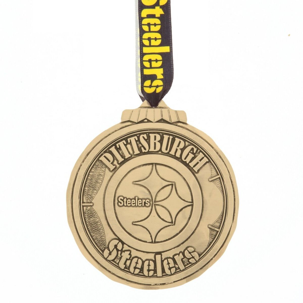 Pittsburgh Steelers Wendell August Forge Classic Round Bronze Logo Ornament 4 Pittsburgh Steelers Wendell August Forge Classic Round Bronze Logo Ornament