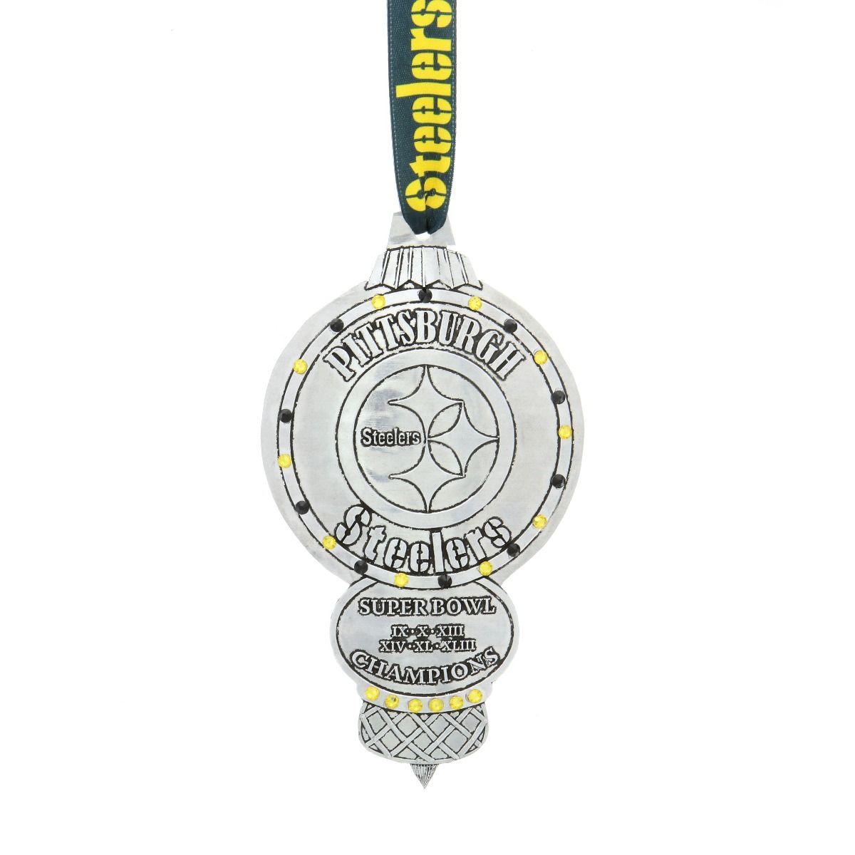 Pittsburgh Steelers Wendell August Forge 6-Time Super Bowl Champs Aluminum Ornament