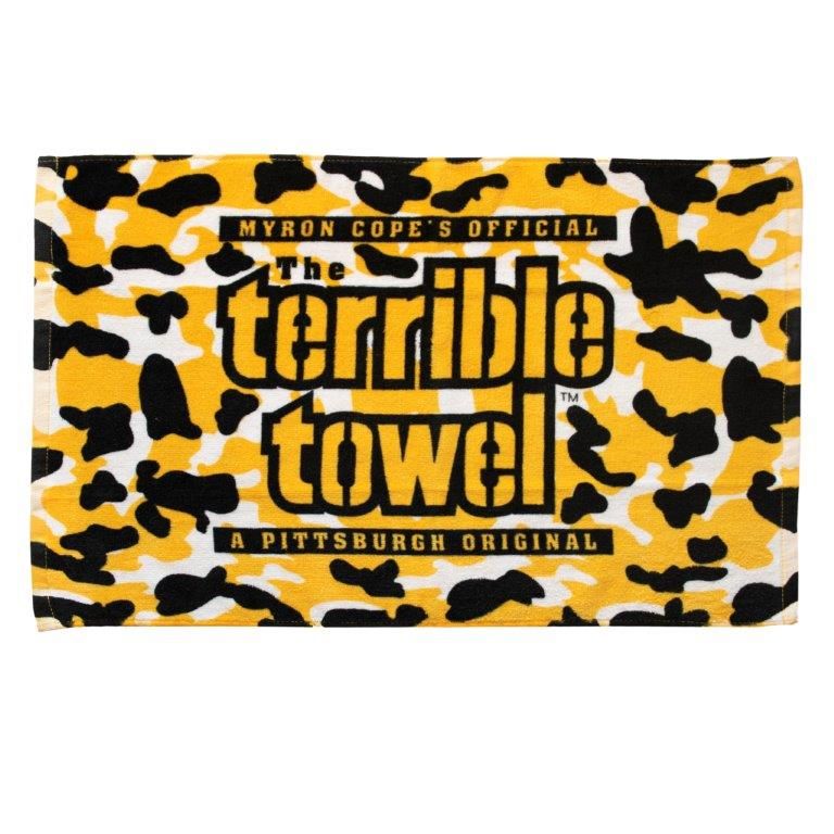Pittsburgh Steelers Black and Gold Camo Terrible Towel®