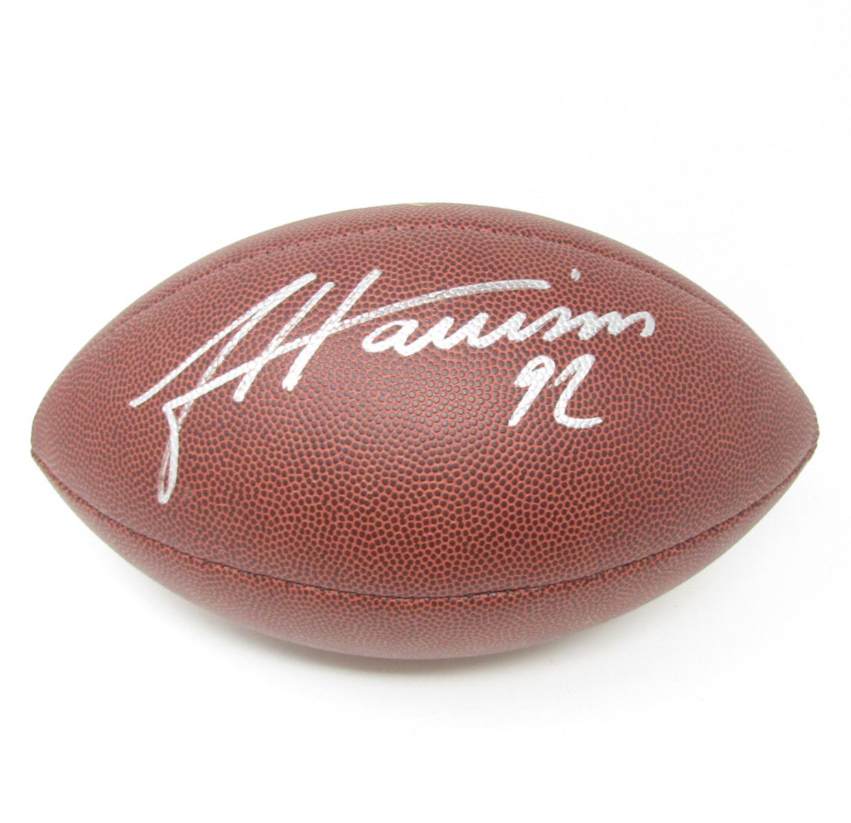 Pittsburgh Steelers #92 James Harrison Autographed NFL Replica 'The Duke' Football 3 Pittsburgh Steelers #92 James Harrison Autographed NFL Replica 'The Duke' Football