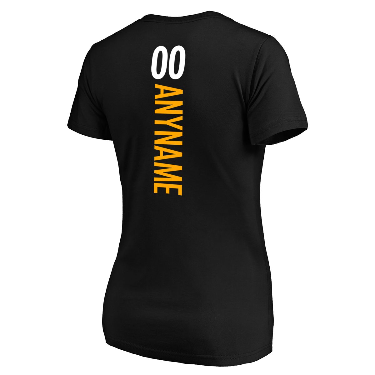 Pittsburgh Steelers Women's Primary Logo Custom Short Sleeve V-Neck T-Shirt