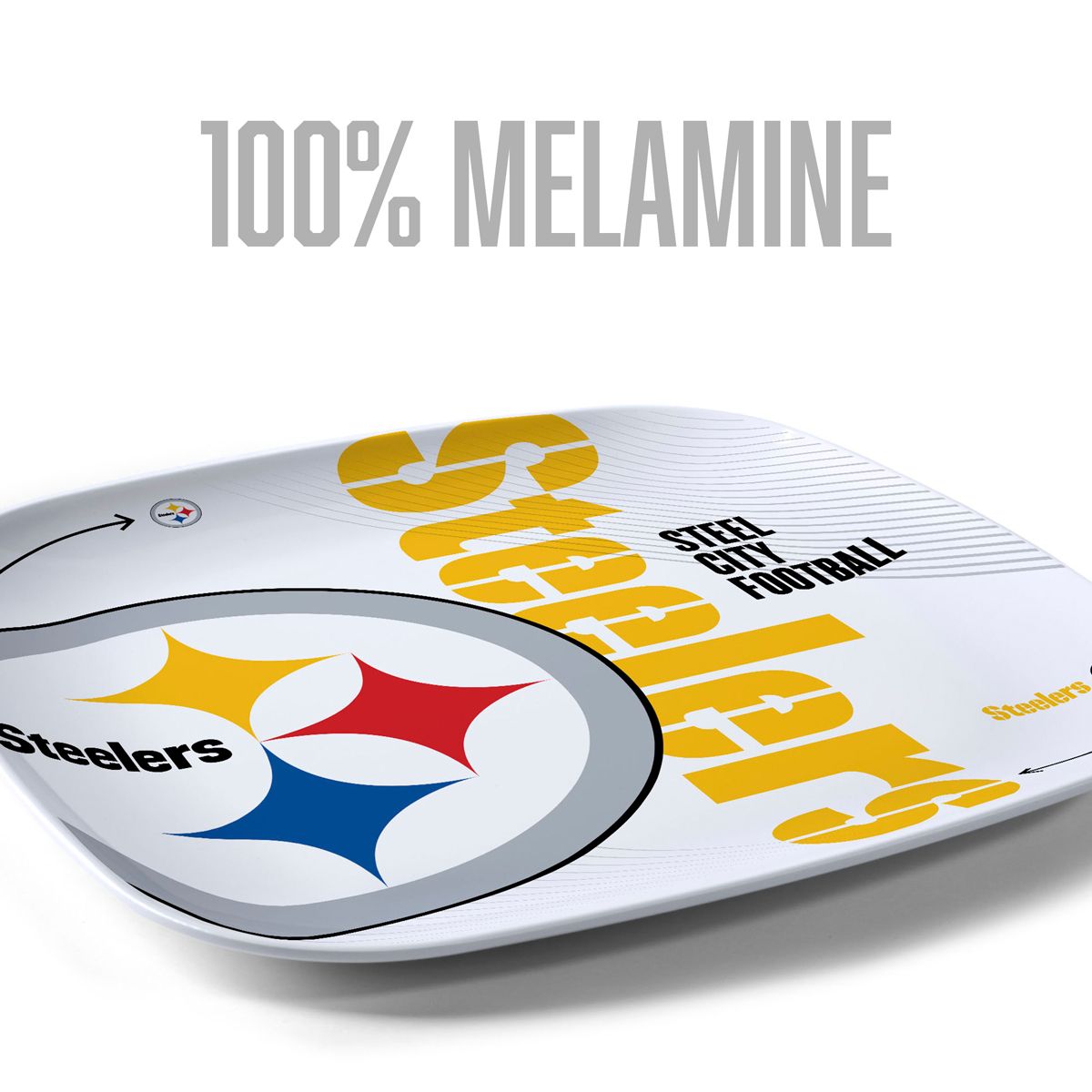 Pittsburgh Steelers Large Melamine Plate 2 Pittsburgh Steelers Large Melamine Plate