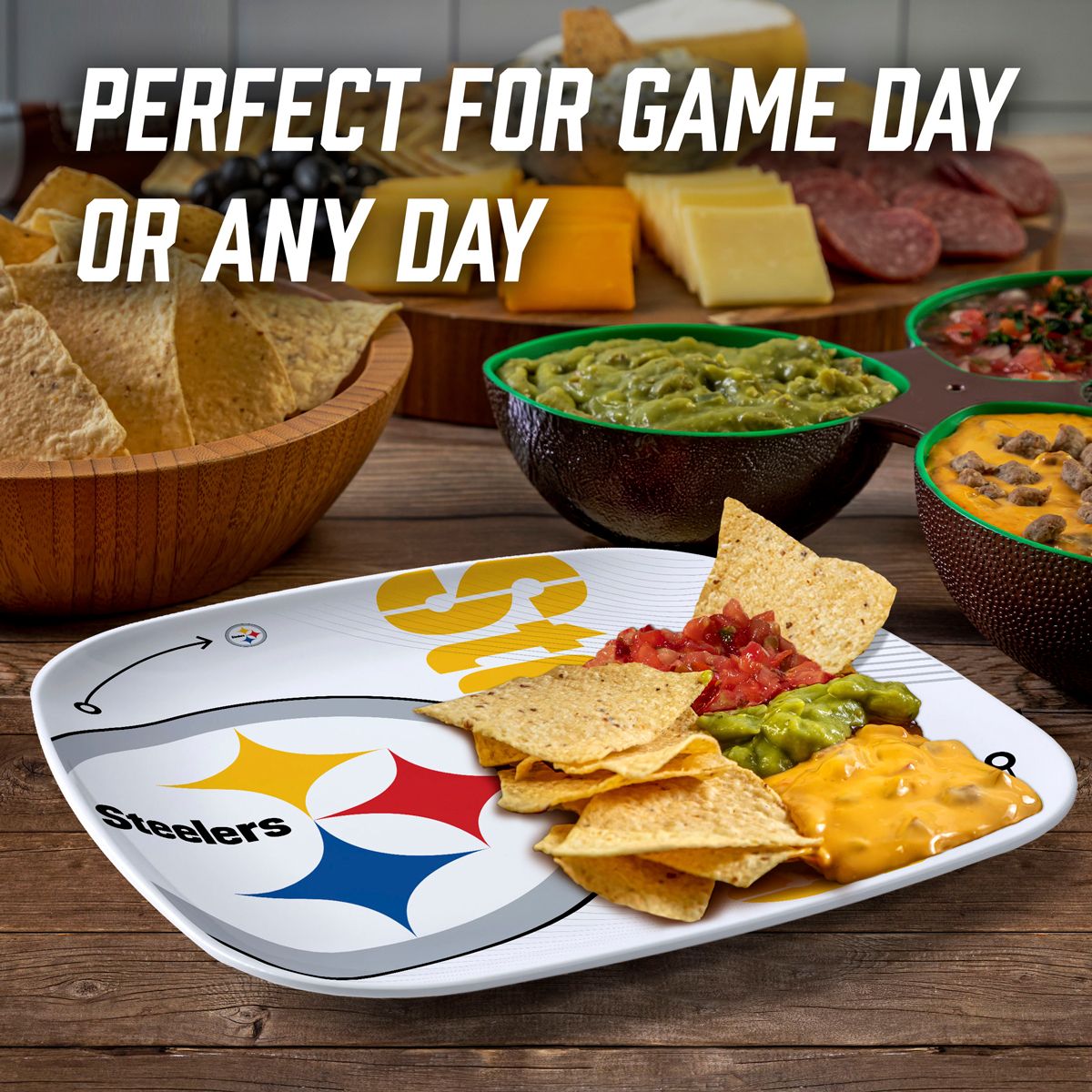 Pittsburgh Steelers Large Melamine Plate 3 Pittsburgh Steelers Large Melamine Plate