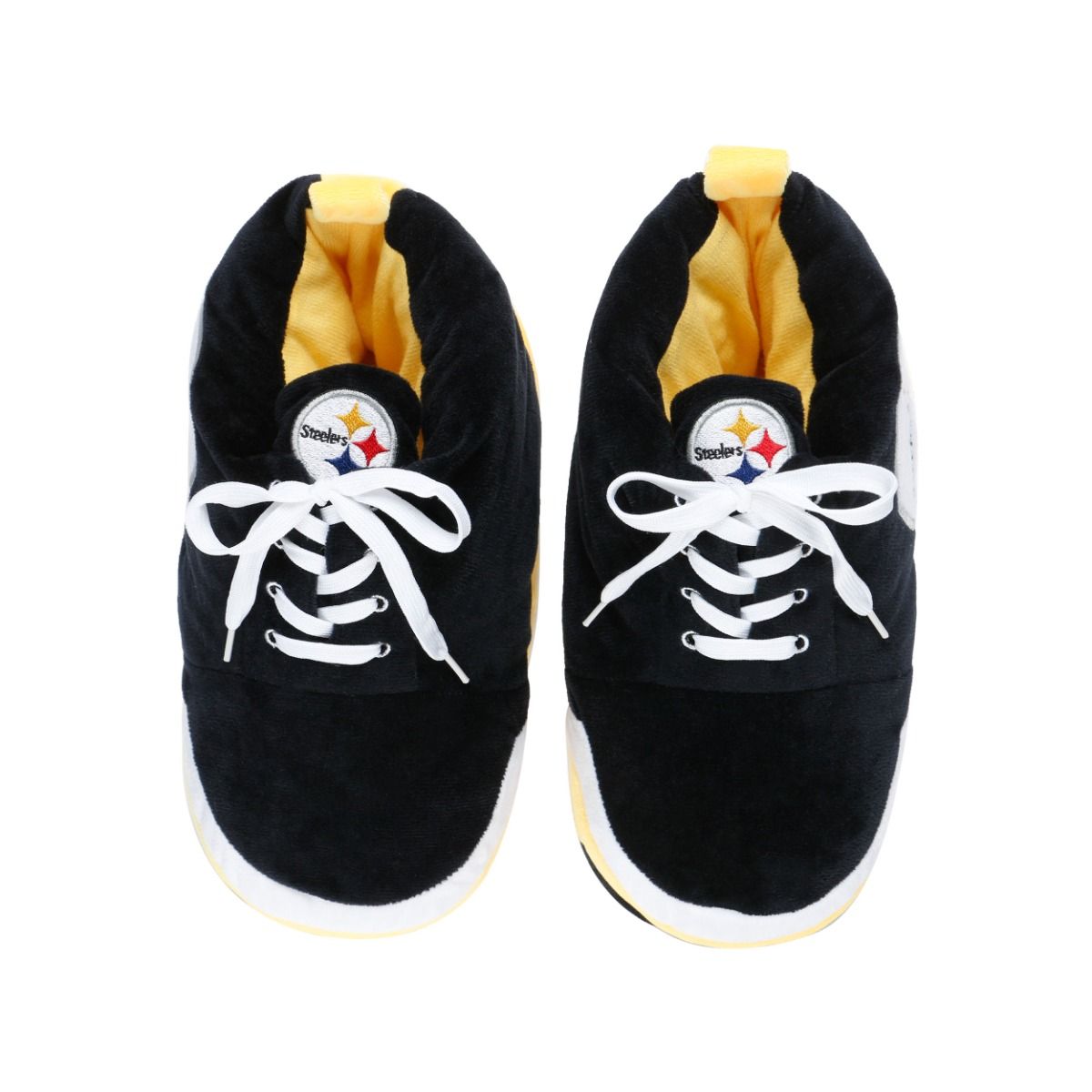 Pittsburgh Steelers Youth Plush Sneaker Slippers 3 Pittsburgh Steelers Youth Plush Sneaker Slippers