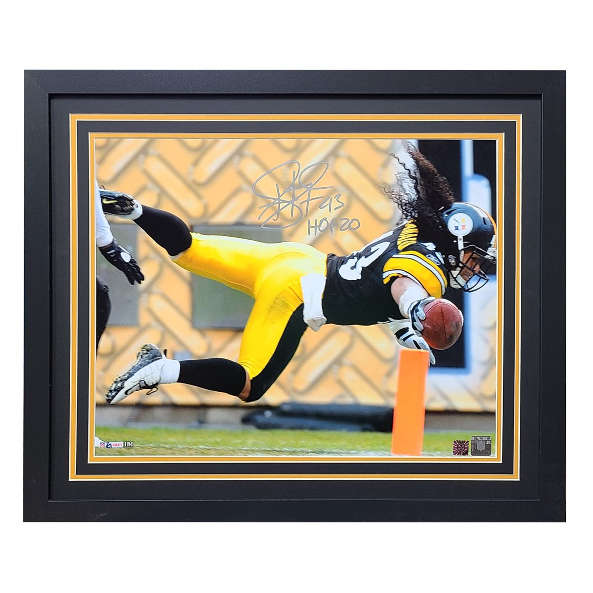 Pittsburgh Steelers #43 Troy Polamalu Dive Signed Framed 16x20 Photo 4 Pittsburgh Steelers #43 Troy Polamalu Dive Signed Framed 16x20 Photo