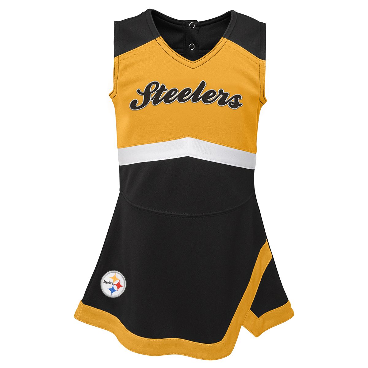 Pittsburgh Steelers Toddler Girl's Cheer Captain Jumper 6 Pittsburgh Steelers Toddler Girl's Cheer Captain Jumper