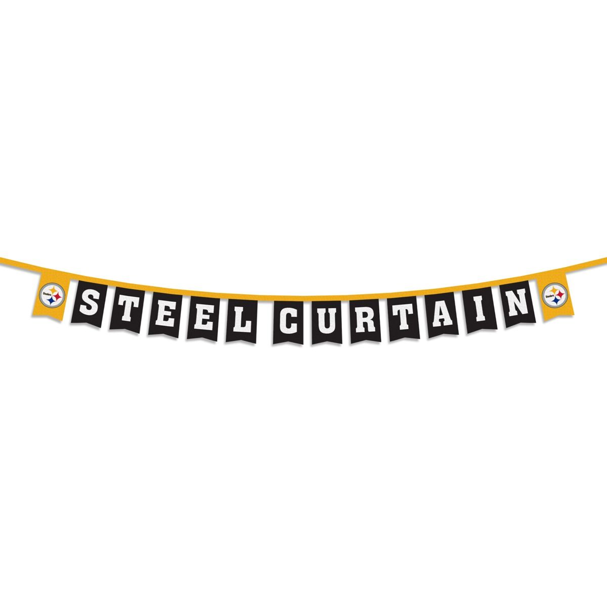 Pittsburgh Steelers Slogan Party Banner