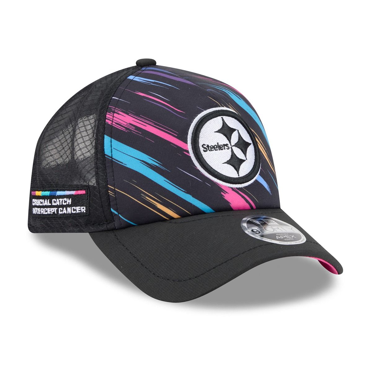 Pittsburgh Steelers Youth New Era 9FORTY Apex Crucial Catch Sideline Hat
