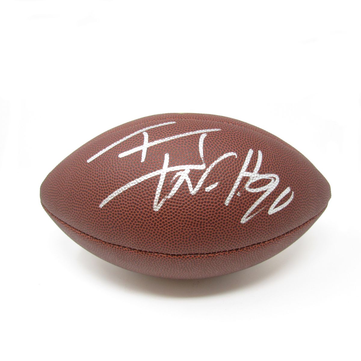 Pittsburgh Steelers #90 T.J. Watt Autographed NFL 'The Duke' Replica Football