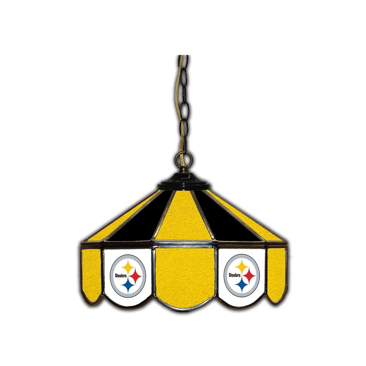 Pittsburgh Steelers 14-inch Stained Glass Pub Light 3 Pittsburgh Steelers 14-inch Stained Glass Pub Light