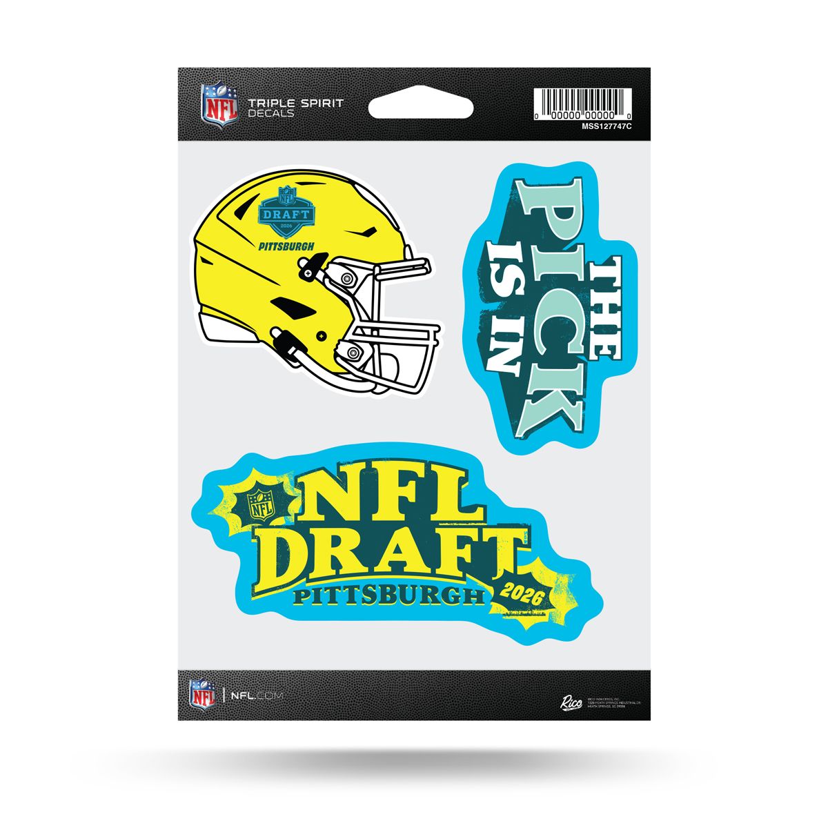 Pittsburgh Steelers Draft Pittsburgh Decals - 3 Pack