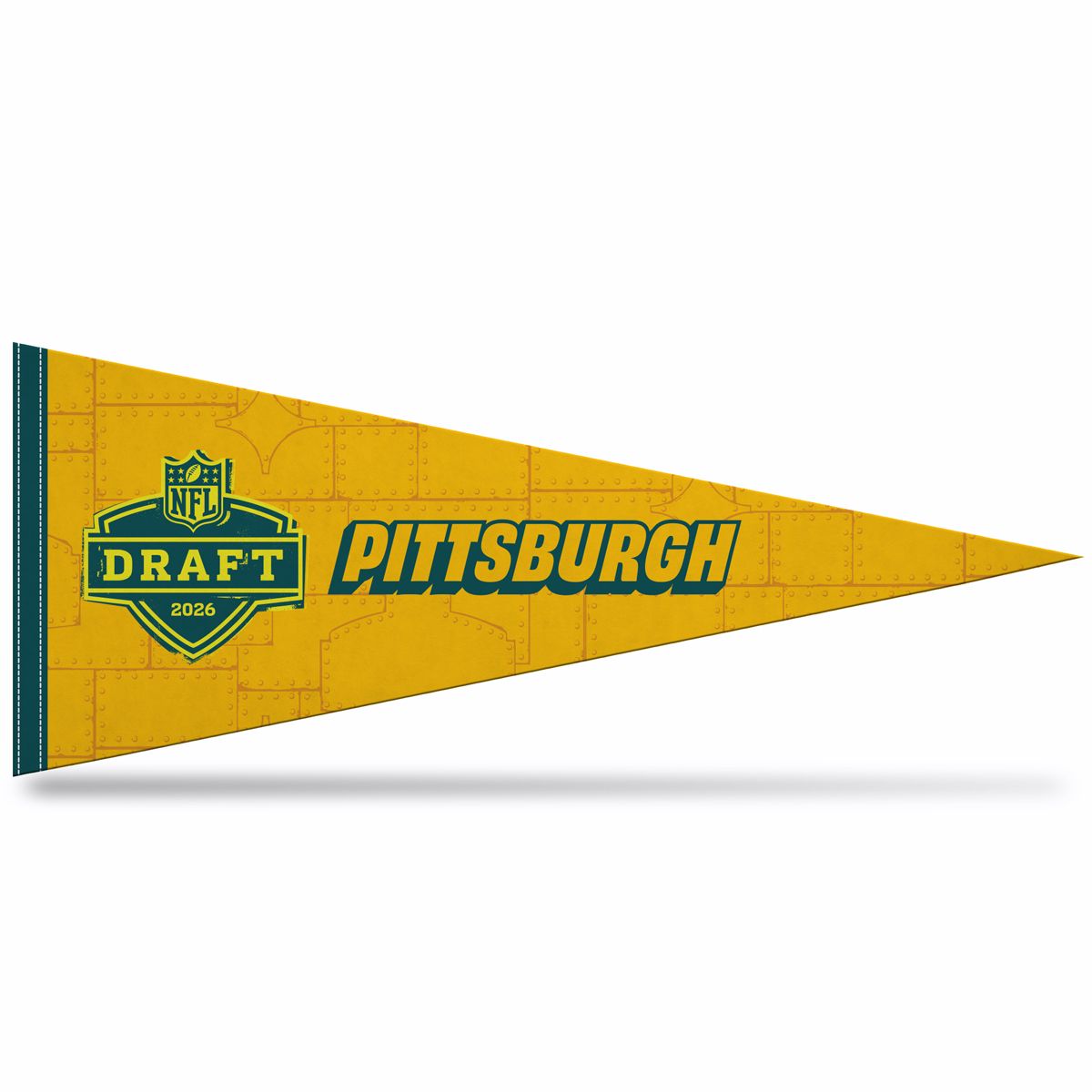 Pittsburgh Steelers Draft Pittsburgh Gold Rivet Pennant
