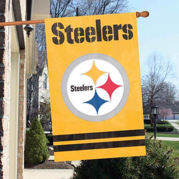 Pittsburgh Steelers Gold Striped House Flag 1 Pittsburgh Steelers Gold Striped House Flag