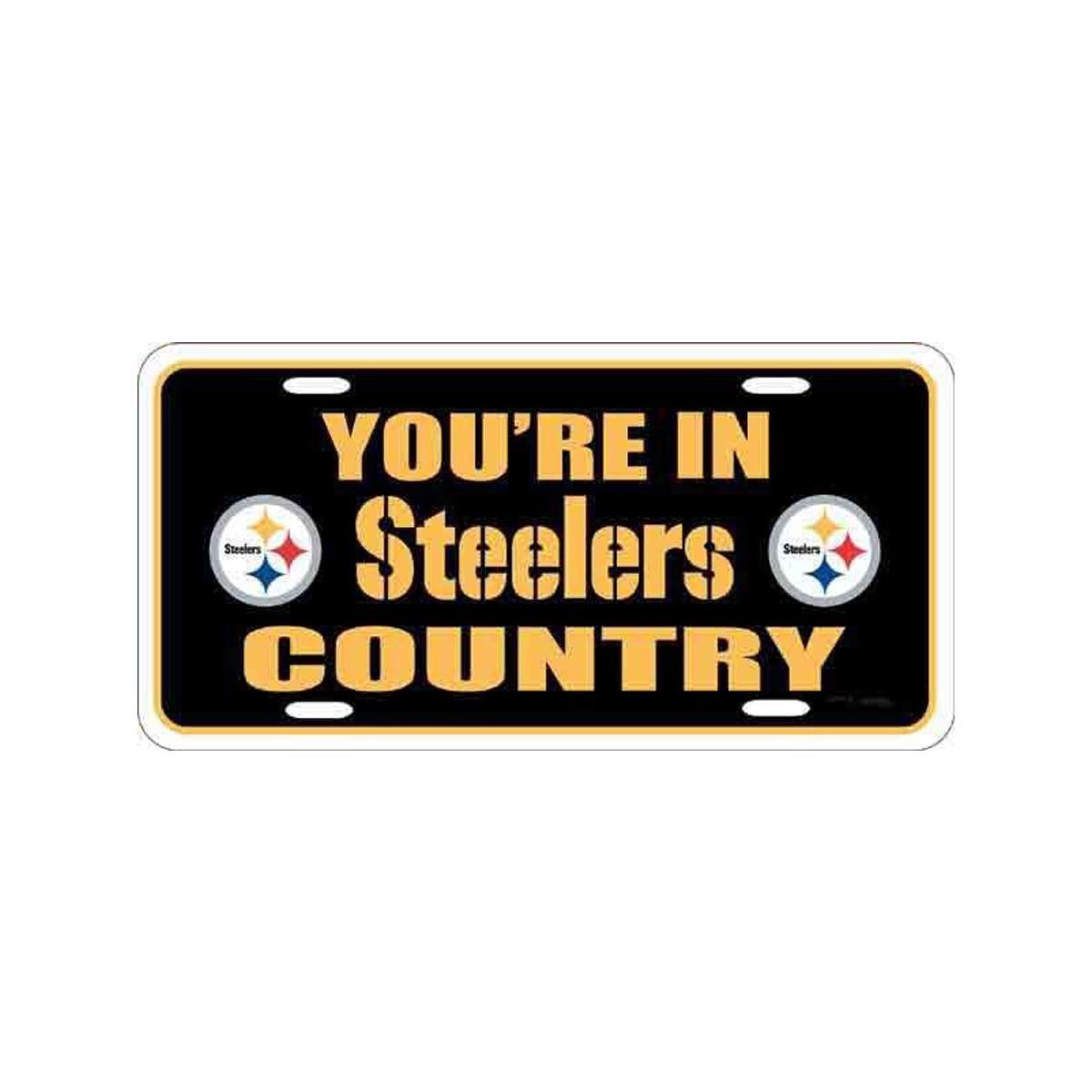 Pittsburgh Steelers Country Black License Plate