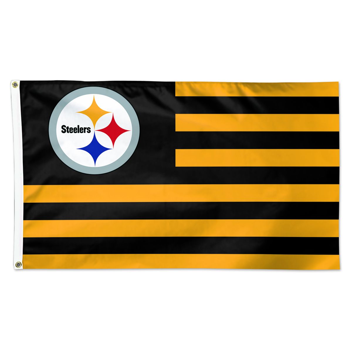Pittsburgh Steelers 3x5 Americana Stripe Flag 1 Pittsburgh Steelers 3x5 Americana Stripe Flag