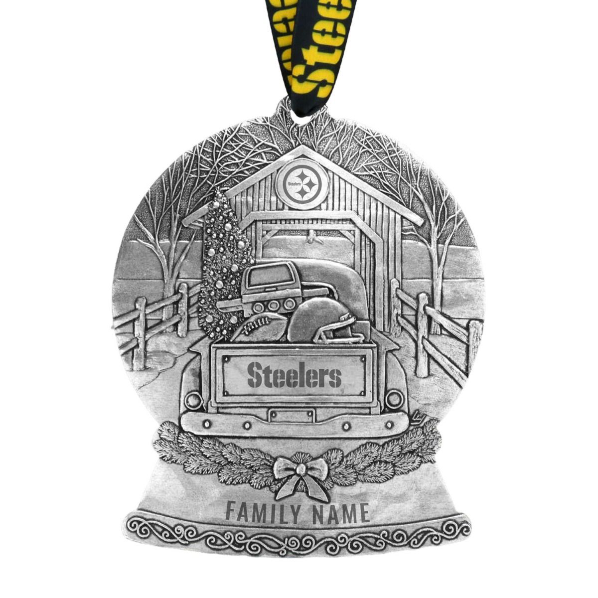 Pittsburgh Steelers Wendell August Forge Tailgate Truck Snow Globe Ornament 1 Pittsburgh Steelers Wendell August Forge Tailgate Truck Snow Globe Ornament