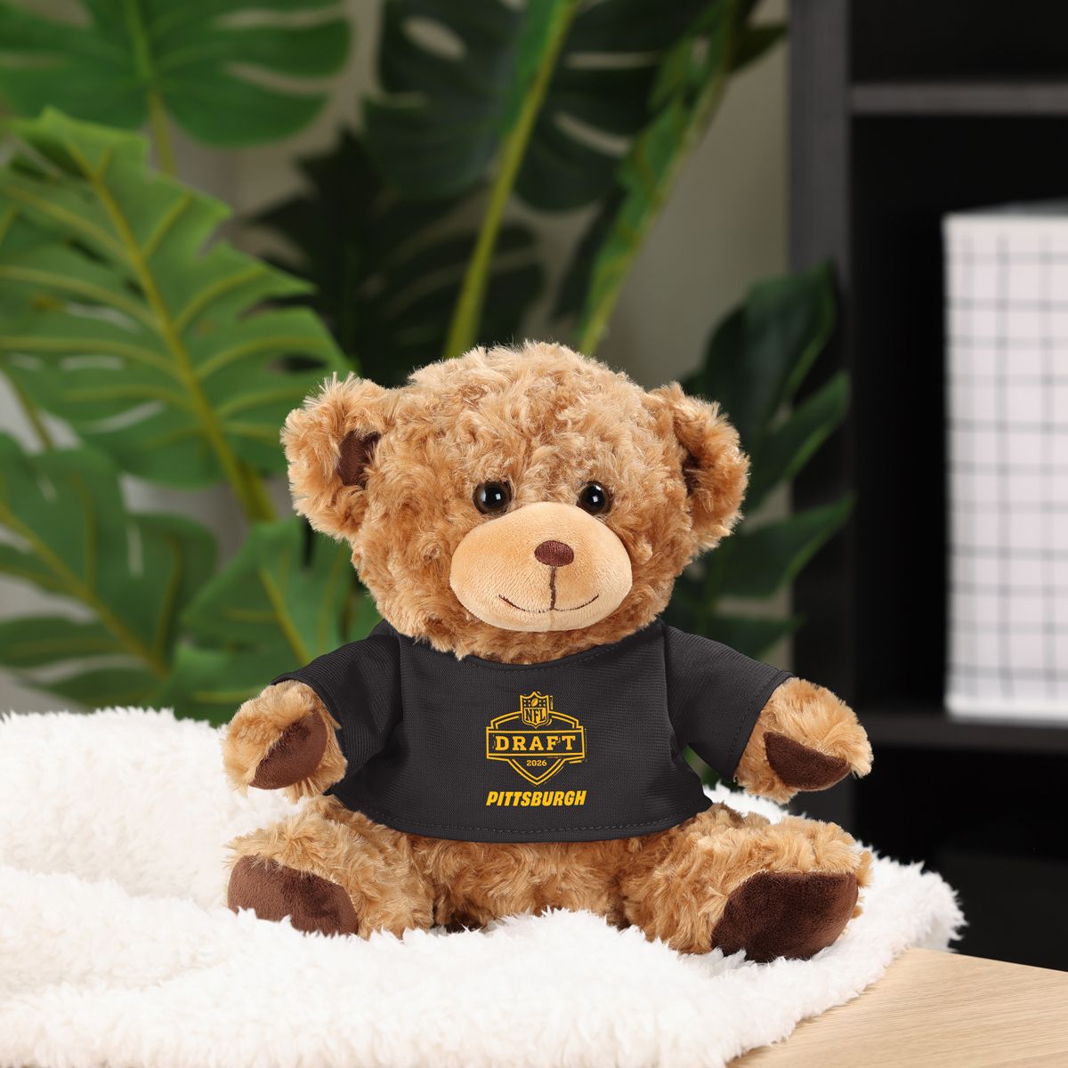 Pittsburgh Steelers Black and Gold Draft Pittsburgh Plush Bear