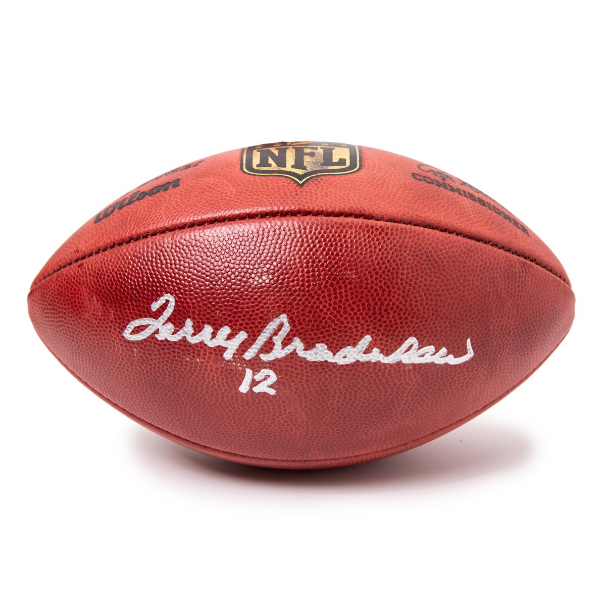 Pittsburgh Steelers #12 Terry Bradshaw Autographed Wilson NFL 'The Duke' Authentic Game Football 1 Pittsburgh Steelers #12 Terry Bradshaw Autographed Wilson NFL 'The Duke' Authentic Game Football