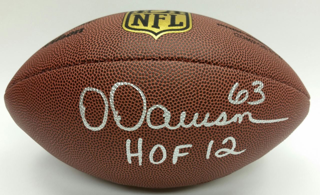 Pittsburgh Steelers #63 Dermontti Dawson Autographed Replica “The Duke” NFL Football 1 Pittsburgh Steelers #63 Dermontti Dawson Autographed Replica “The Duke” NFL Football