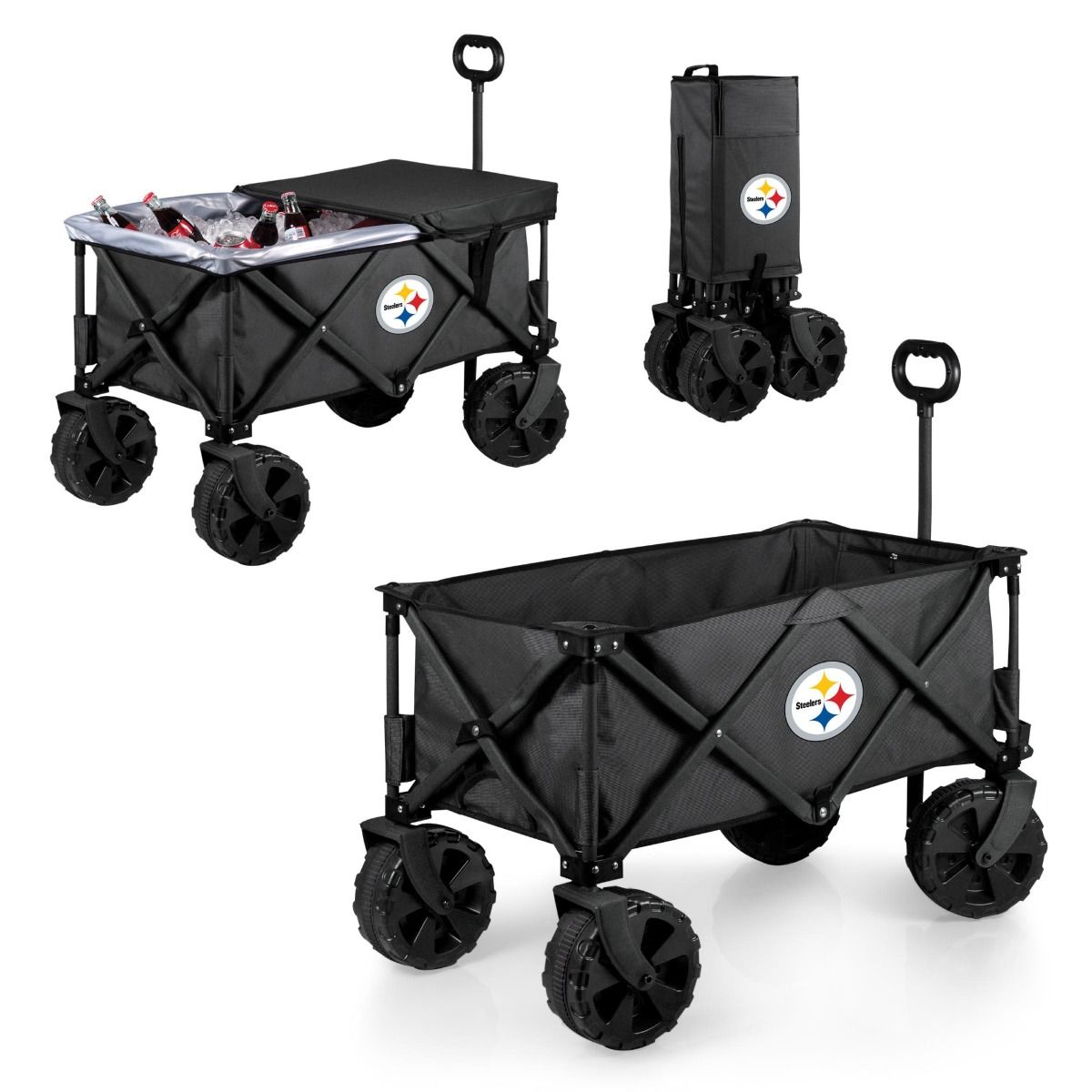 Pittsburgh Steelers Adventure Wagon with All Terrain Wheels 2 Pittsburgh Steelers Adventure Wagon with All Terrain Wheels
