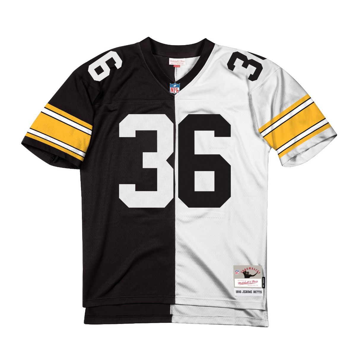 Jerome Bettis #36 Mitchell & Ness Men's Replica Limited Split Jersey 5 Jerome Bettis #36 Mitchell & Ness Men's Replica Limited Split Jersey