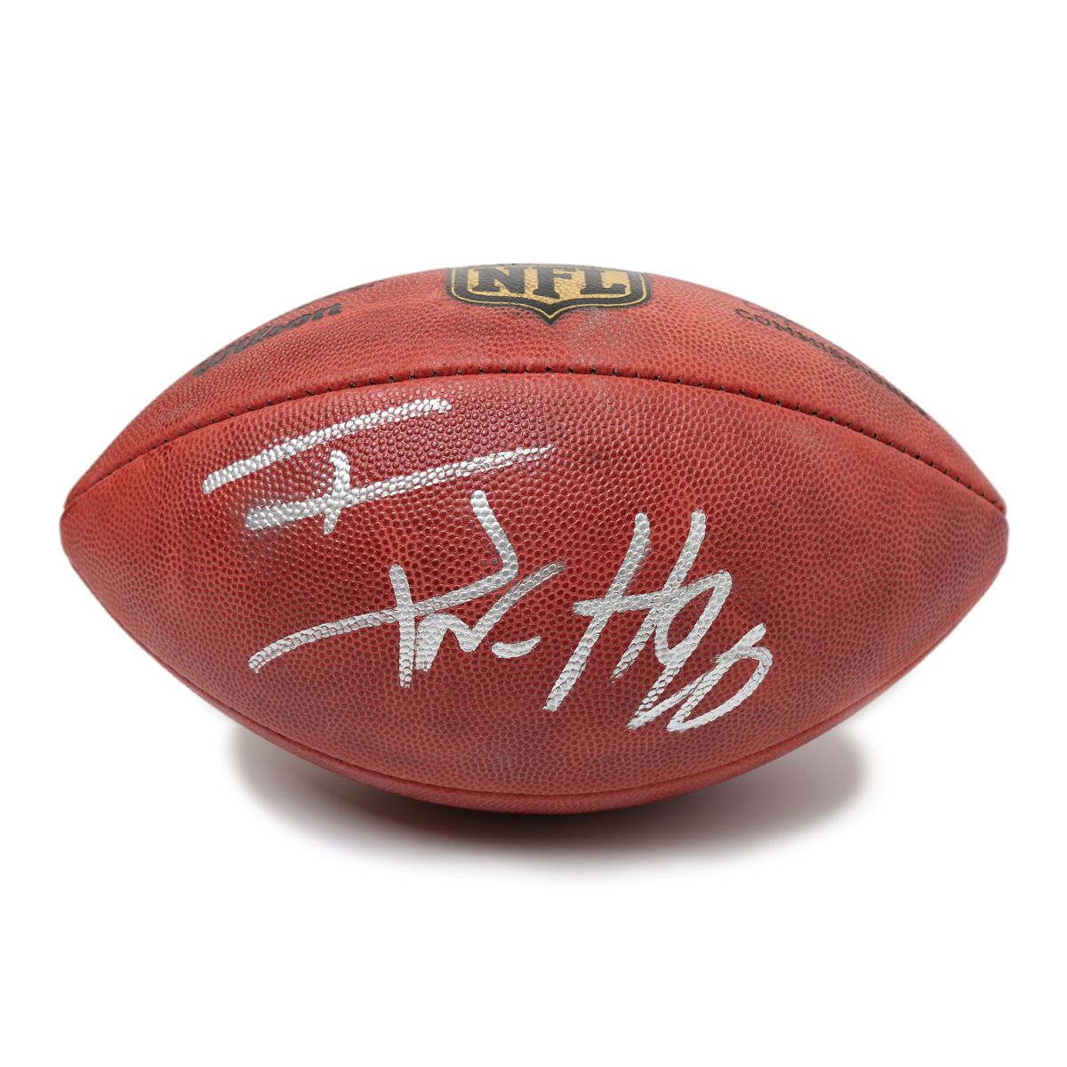 Pittsburgh Steelers #90 T.J. Watt Autographed Wilson NFL 'The Duke' Football 2 Pittsburgh Steelers #90 T.J. Watt Autographed Wilson NFL 'The Duke' Football