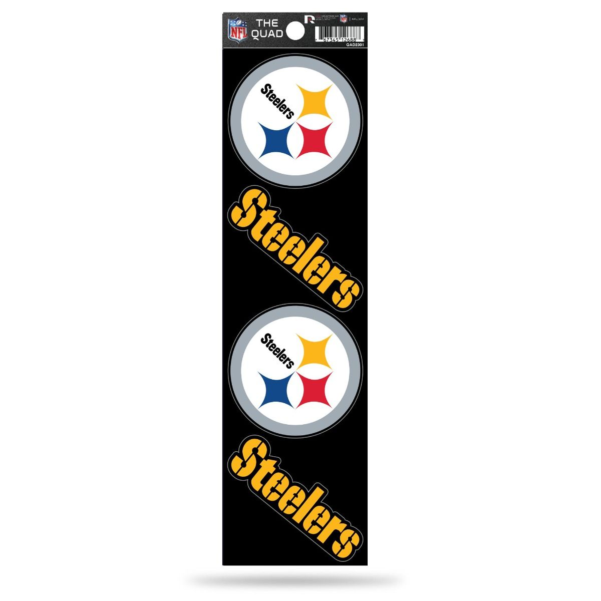 Pittsburgh Steelers 4 Pack Decal Stickers