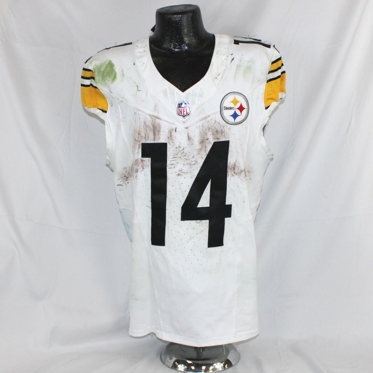 Pittsburgh Steelers #14 Kenneth Gainwell 2025 Away Game Used Jersey
