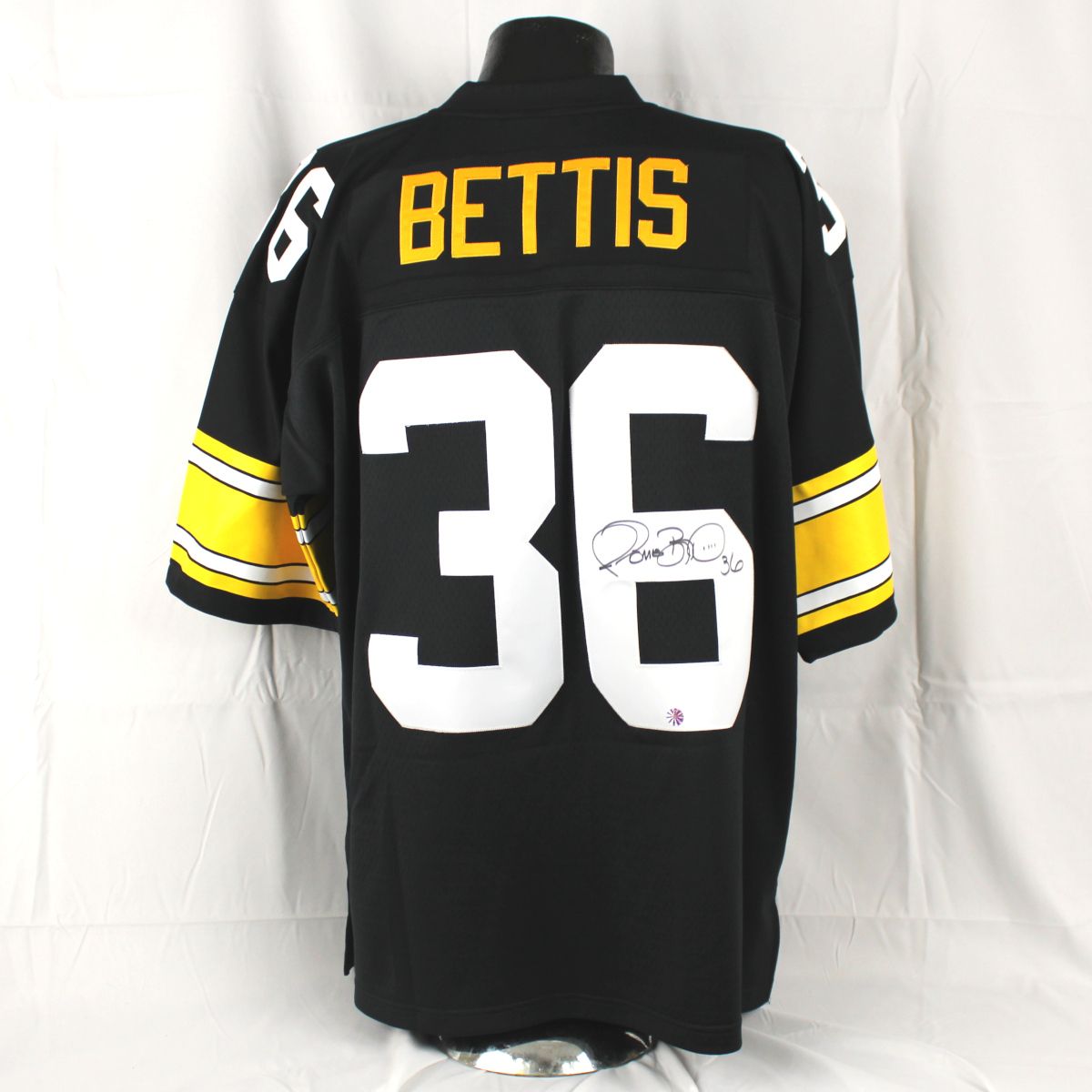 Pittsburgh Steelers #36 Jerome Bettis Autographed Mitchell & Ness Home Jersey 2 Pittsburgh Steelers #36 Jerome Bettis Autographed Mitchell & Ness Home Jersey