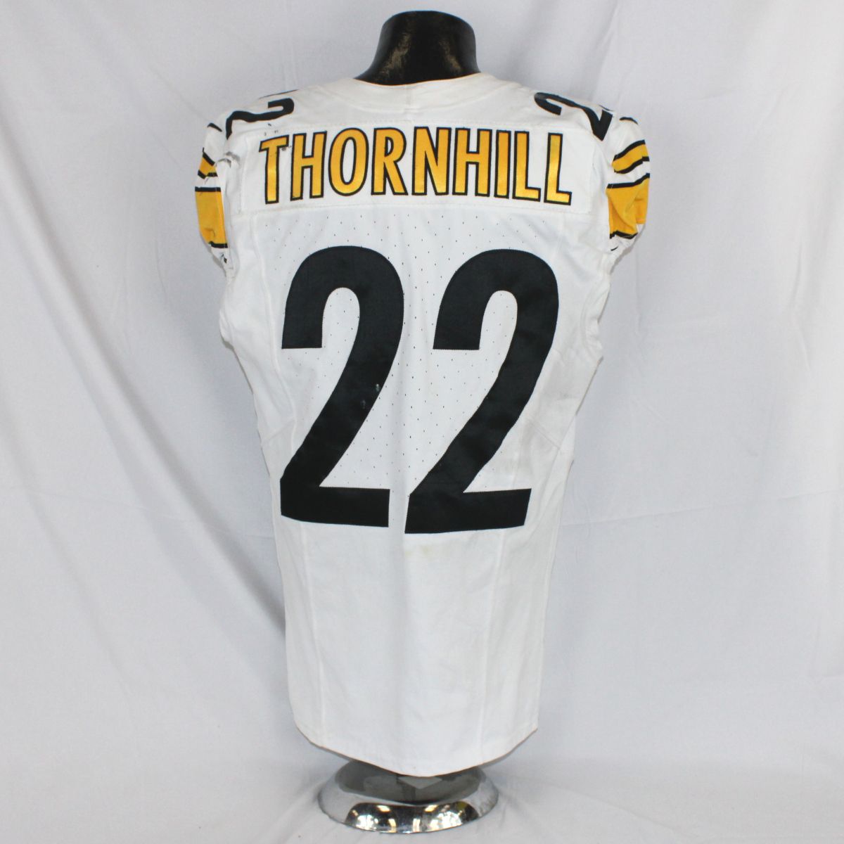 Pittsburgh Steelers #22 Juan Thornhill 2025 Away Game Used Jersey