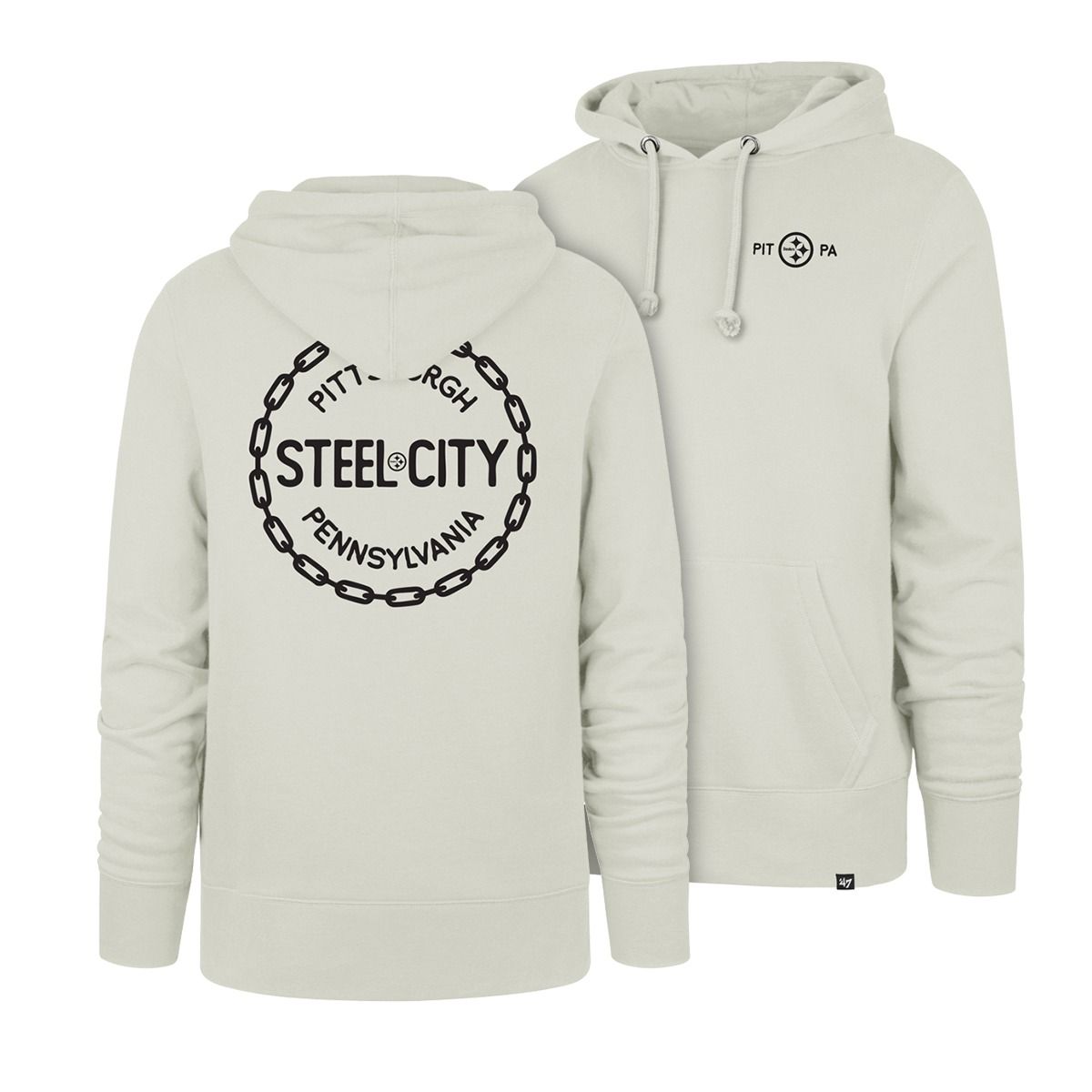 Pittsburgh Steelers Men's '47 Brand Steel City Chain Headline Hoodie