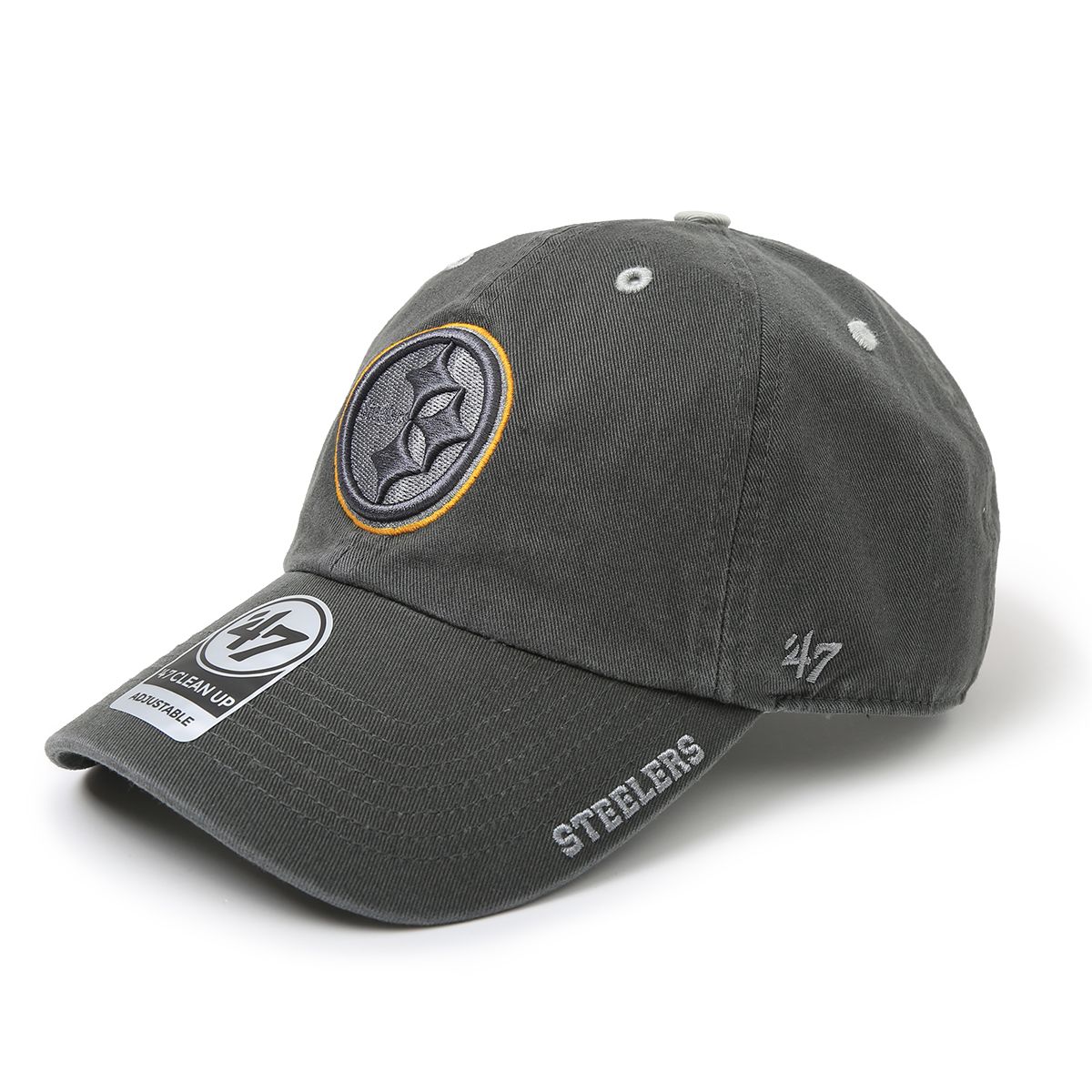Pittsburgh Steelers '47 Brand Grey Ice CLEAN UP Hat 1 Pittsburgh Steelers '47 Brand Grey Ice CLEAN UP Hat