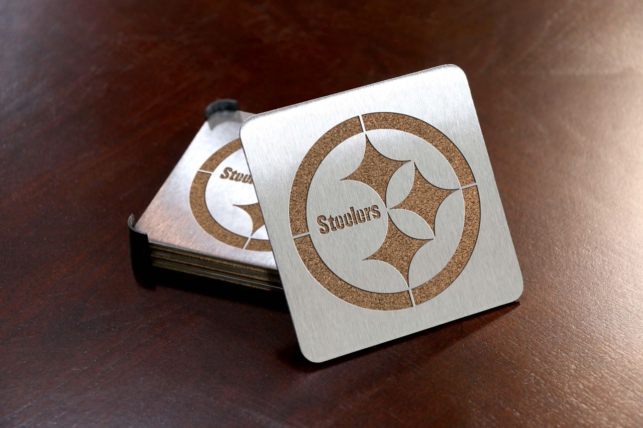 Pittsburgh Steelers Boaster Coasters - 4pc. 2 Pittsburgh Steelers Boaster Coasters - 4pc.