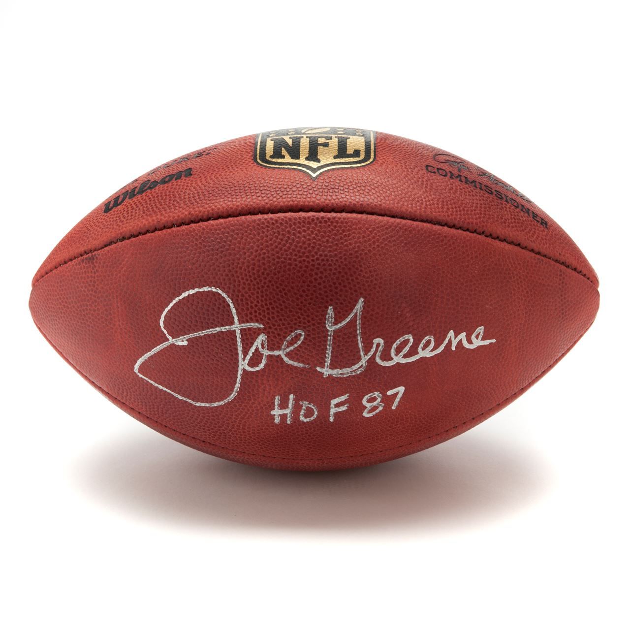 Pittsburgh Steelers #75 Joe Greene Autographed Wilson NFL 'The Duke' Authentic Game Football 2 Pittsburgh Steelers #75 Joe Greene Autographed Wilson NFL 'The Duke' Authentic Game Football