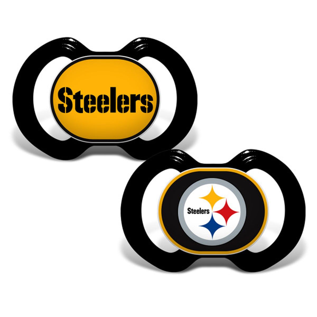 Pittsburgh Steelers Pacifiers - 2 pack 1 Pittsburgh Steelers Pacifiers - 2 pack