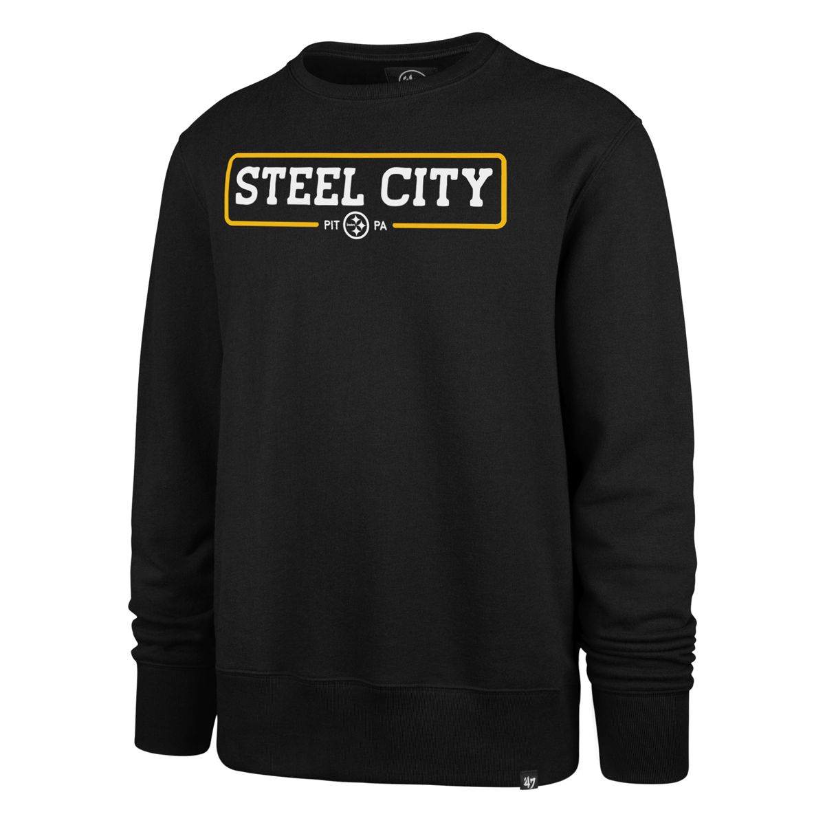 Pittsburgh Steelers Men's '47 Brand Steel City Badge Headline Crew