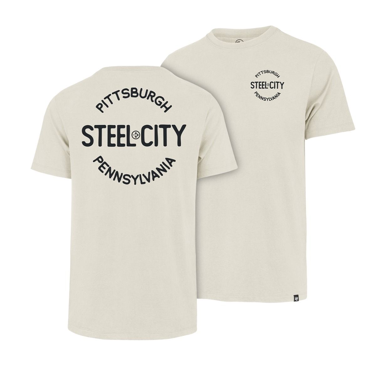 Pittsburgh Steelers Men's '47 Brand Steel City Arch Franklin Short Sleeve T-Shirt