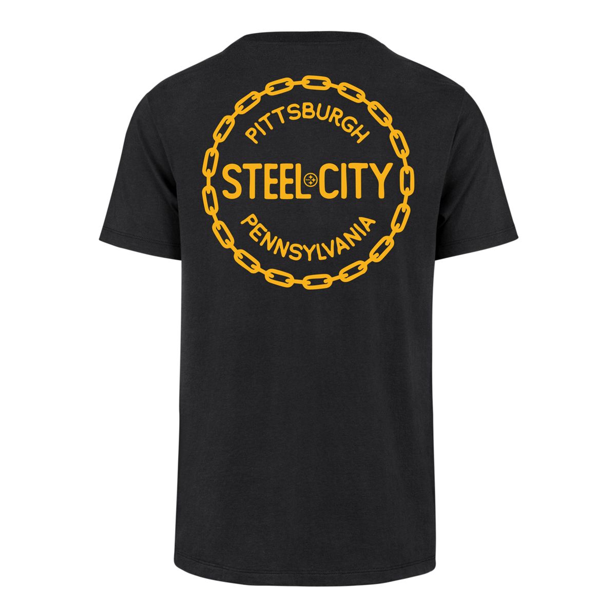 Pittsburgh Steelers Men's '47 Brand Steel City Chain Franklin Short Sleeve T-Shirt